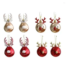 Decorações de Natal 4pcs Elk Cena Layout Tree Ornamentos