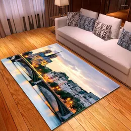 Dywany Europe 3D Budynek drukowany nowoczesny dywan do salonu domowy sypialnia koc nocna dywan miękki dywaniki teppich