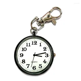 懐中時計クォーツ時計キーチェーン時計ラウンドダイヤルポータブルシンプルペンダント女性男性JRDH889