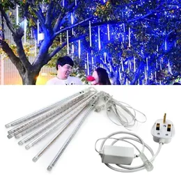 Strings 1Set 30CM LED Meteor Rain Tube Light Night Strip Christmas Decoration Lamp W/ UK Plug