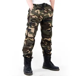 Erkek pantolon pantnes kargo holgados e gayri resmi para hombre pantaln tctico militar con mltiples Bolsillos largo dış camuflaje g221007