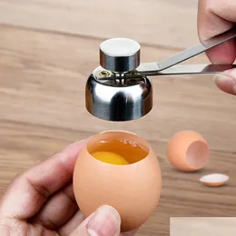 卵工具キッチンツール新しい実用的な金属卵はさみ