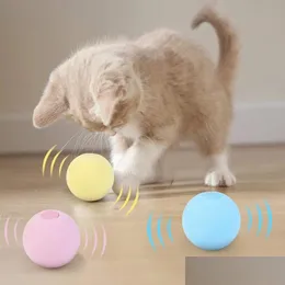 Cat Toys Smart Cat Toys Interactive Ball Catnip Training Toy Pet Pet Play Scedeaky Supplies Products for Cats Kitten Drop Drop Dring DHTXD