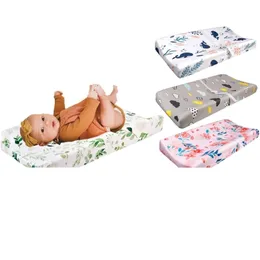 Wickelauflagenbezüge Baby-Elastizitätsauflagenbezug mit Blumenmuster, Spannbettlaken für Säuglings- oder Kleinkindbett, Kinderzimmer, Unisex, Windelwechseltisch 221007