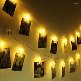 Strings AGM LED String Light Ghirlanda Star Po Clip Fata decorativa Decorazione dell'anno natalizio Luci natalizie Batteria per la casa