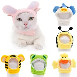 Cute Funny Dog Apparel Caps Rabbit Duck Bee Frog Shaped Puppy Kitten Party Headwear Costume Accessory