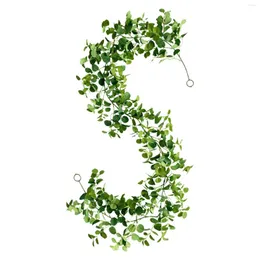 Decorative Flowers 1.8m Green Silk Artificial Hanging Ivy Leaf Garland Plants Vine Grape Leaves 1Pcs Home Bathroom Decoration Garden Party