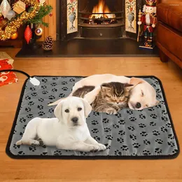 Blankets Electric Pet Heating Pad Heated Mat Adjustable Temp Warming Bite Resistant Cord Bed Blanket