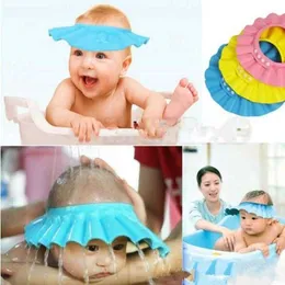 Verstellbare Duschkappe sch￼tzen Shampoo f￼r Babygesundheit Badebade wasserdichte M￼tzen Hut Kinder Kinder Kinder waschen Haare