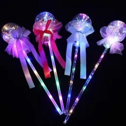 Utomhusaktiviteter LED PVC Light Sticks Clear Ball Star Shape Blinking Glow Magic Wands For Birthday Wedding Party Decor Barn Tlight Toys