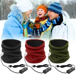 Bandanas Fleece Winter Scarf uppvärmd stor yta uppvärmning Bandana Neck Warmer Electric Frostbite Shawle Scarves