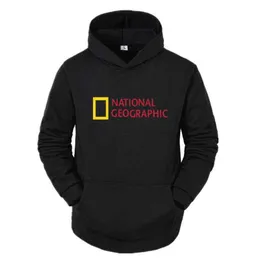 Herrtröjor tröjor National Geographic Long Sleeve Men Sweatshirt Survey Explorer Fashion Outdoor Warm Clothing Funny Autumn Winter Casual Hoodies T221008