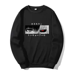 Męskie bluzy bluzy bluzy bluzy bluzy z kapturem Tokyo Ghoul Anime drukowane polar mężczyźni kobiety jesienne swobodne pullover unisex sportowe moda sudaderas t221008