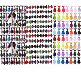 60PC/LOT Dog Apparel Nowe kolorowe ręcznie robione regulacje zwierząt domowych Bow Cat Scyk Ties Pielęgnacja