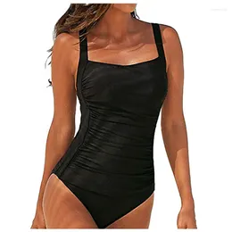 Mulheres femininas de roupas de banho femininas de roupas de banho sexy feminino de verão sólido sólido de tamanho bodysuits de trajes de banho vintage