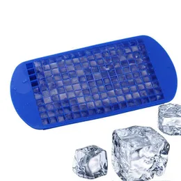 Diy Creative Small Ice Cube Mold Tool Square Shape Silicone Tray Fruit Maker Bar Kök Tillbehör Bekväm personlighet 160 Nät