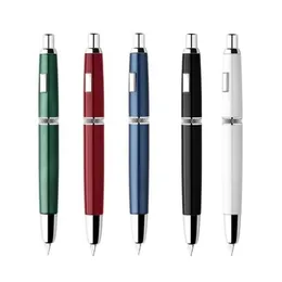 Fountain Pens MAJOHN A1 Press Retractable Fine Nib 0.4mm Metal Ink with Converter for Writing color 221007