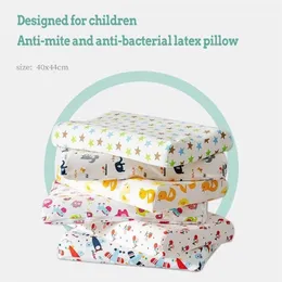 Подушки детская подушка натуральная латексная детская кровать для спальной мультипликационной печати детская спальня сон 0-12 лет 221007