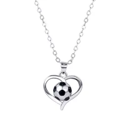 Collana con ciondolo a cuore Coppa del mondo Collane da calcio Souvenir Regali Accessori per gioielli di moda
