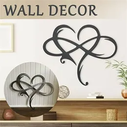 Wall Stickers Metal Decoration Unique Designwall Art Room Eternal Love Infinite Heart Iron Interior 221008