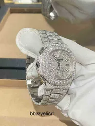 CASHJIN Icedout Hip Hop Custom Herren Iced Out VVS Diamant Moissnite Marke Skeleton Uhr A72EW9IG