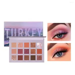 Cień oka 15 Kolory Mat Mat Glitter Pigment Palett Waterproof Łatwy w noszeniu perłownym makijażu