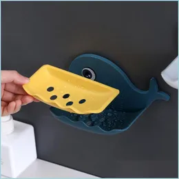 Other Household Sundries Household Sundries Whale Shape Punch Bathroom Drain Soap Box Toilet Rack Wall-Mounted Drop Delivery 2021 Hom Dhurn