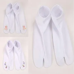 Men's Socks 3 Pairs Unisex Kimono Split Wooden Slippers Accessories White Two-toed Japanese Two Finger Sock Women Men Gift