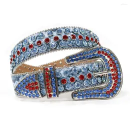 Cinture Cintura con cinturino di lusso Cinto de strass tempestato di cristalli occidentali Cowgirl Cowboy Bling strass per donna uomo