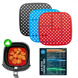 Table Mats Air Fryer Pad Silicone Fryers Mat For Microwave Kitchen-Use Liners With Holes Sticky Food