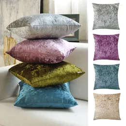 Pillow Velvet Cover Crushed Grey Decorative Pillows Luxury Kussenhoes Nordic Home Decor