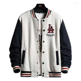 メンズジャケットレター刺繍代表チームジャケット男性ヒップホップストリートルーズ野球原宿リブスリーブカレッジコートビッグサイズ 5XL
