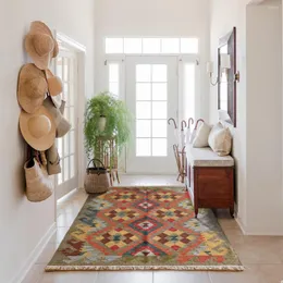 MARPETER KILIM LÄNDIGHET NORD EUROPE POSIMI andra moderna geometri Wool Manual Weave Decoration En tunn filt GC195KLIYG28