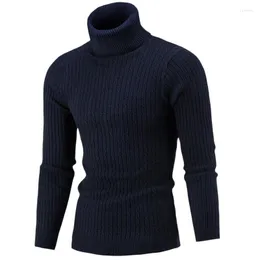 Herrtröjor Turtleneck tröja män vinter man man pullover mens stickwear pull homme hög hals sträcka