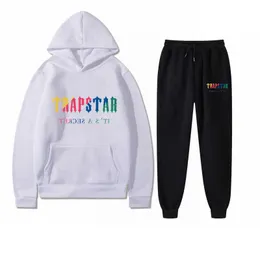 Erkek Trailsits 2022 Sonbahar/Kış Markası Trapstar Hoodie Sports Setleri Moda Peluş Polar Sweatshirt Sweatpants G221007