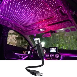 자동차 천장 조명 LED 미니 프로젝터 조절 가능한 USB 장식 램프 룸 천장 장식