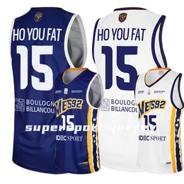 NYA College Basketball Wears Steeve Ho You Fat French Basketball Metropolitans 92 #15 Purple Jersey Tröjor Herr Dam Ungdom Metro