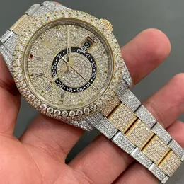 Lüks Saatler Erkek Saat Designer Saatler Yüksek Kaliteli Hareket Saatleri Erkekler Moissanite Saat Işyalı Saat Diamond Watch Montre Otomatik Mekanik Saat 053