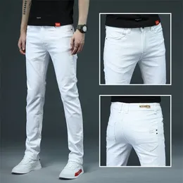 Jeans masculinos jeans coloridos jeans magros jeans homens moda casual slim fit jeans calça de jeans masculino preto cáqui calça branca marca masculina 221008
