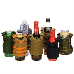 Mini Drinkware Griff Taktische Weste Outdoor Molle Wein Bier Flasche Abdeckung Getränkekühler Einstellbar