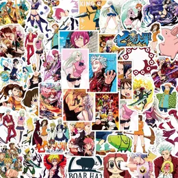 50pcs anime siedem naklejek o śmiertelnych grzechów Diane Graffiti naklejki do laptopa z deskorolką motocyklowe naklejki rowerowe motocyklowe