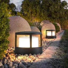 Thrisdar Outdoor Garden Pathway Lamp 7W 12W Aluminum Patio Lawn Pillar Light Villa Park Courtyard Landscape Bollard