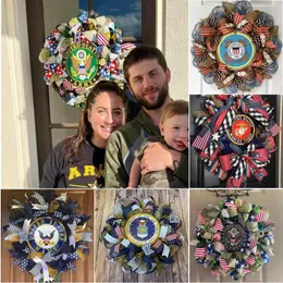 Dekoracyjne kwiaty wieniec wiszący fronty znak do drzwi Niezależność Ściana patriotyczny prezent Innowacyjny ręcznie robiony dekoracje domu