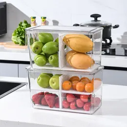 Caixas de armazenamento caixas 5L Caixa de cozinha de recipiente de alimentos para refrigerador 5L com alça de tampa Fridge Fridge Fruit Fruit Tank 221008