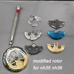 Watch Repair Kits Modified Movement Rotors For NH35 NH36 NH37 NH38 NH39 Movements Oscillating Weight Hammers Blue Gold Silver Parts