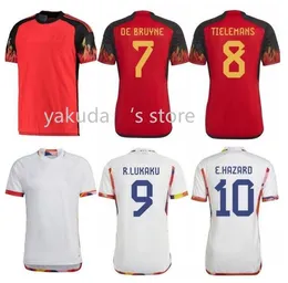 2022 World 7 De Bruyne Soccer Jerseys Hazard Lukaku Football Shirt 22-23 Witsel Mertens Benteke batshuayi