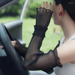 Podkładki kolanowe letnie kobiety długie rękaw ramię ochrona przeciwsłoneczna jazda anty-UV Cool Ovleeves cienkie rękawiczki na zewnątrz jazda