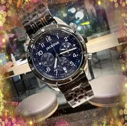 Top Brand Quartz Fashion Mens Time Clock Uhren automatisch Date Voll funktionale Uhr Edelstahl M￤nnliche Geschenke Klassische Atmosph￤re gut aussehende Armbanduhr Relogios