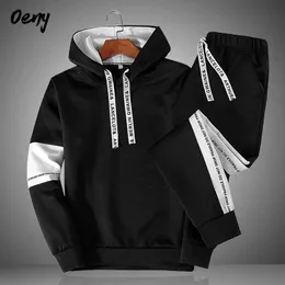 Men's Tracksuits 2022 Jogger Sports Suit Sportswear s Two Pieces Tracksuit Set Men Fashion Hoodies Pants Sweat Casual Mens G221007