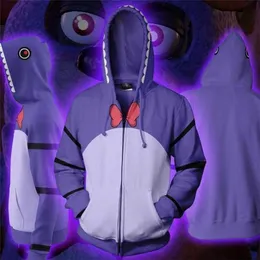 Herrtröjor tröjor fnaf cosplay come hoodie varm björntryck kappa jacka höst vinter rolig hooded g221008